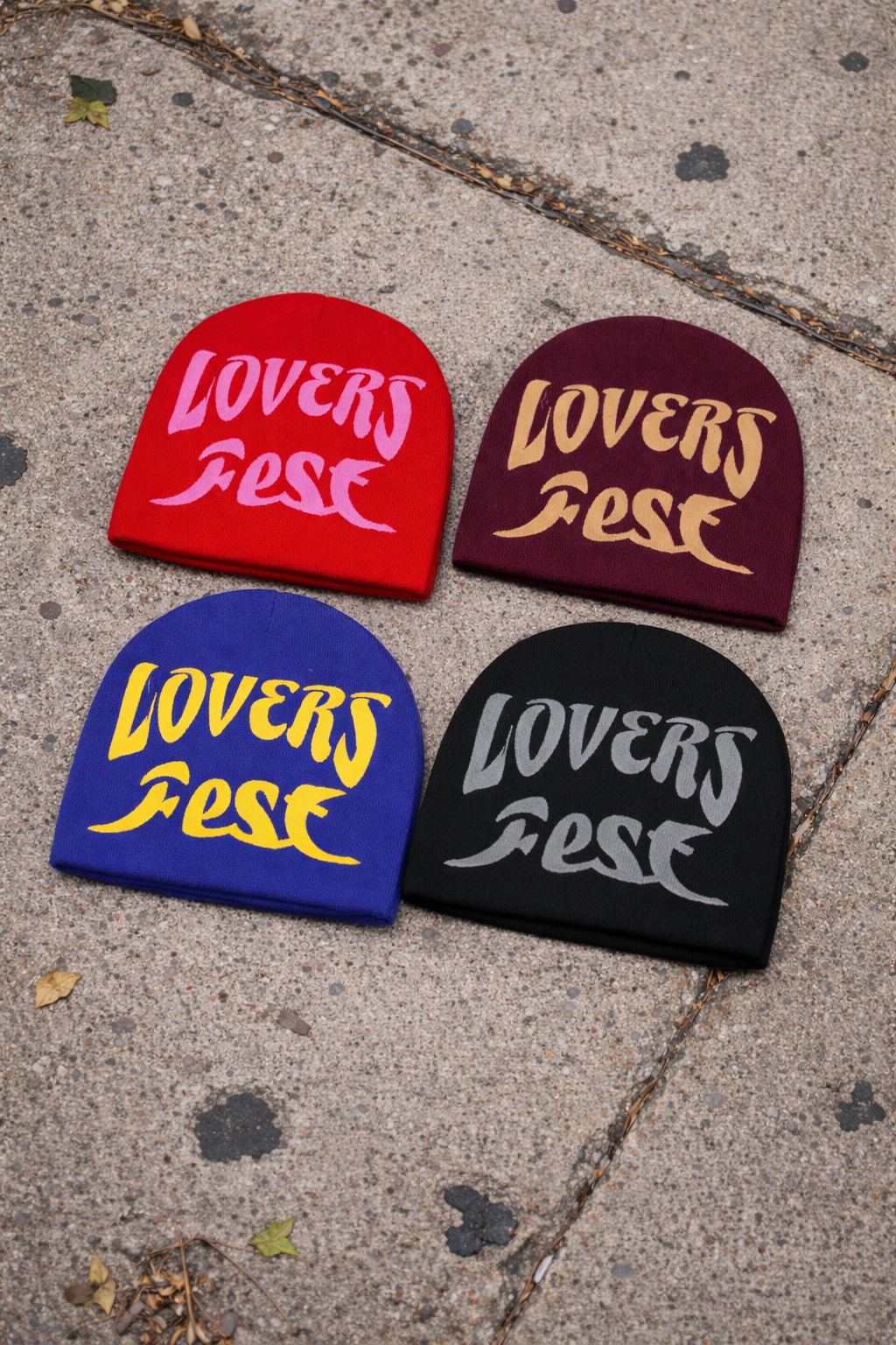 Lovers Fest knit beanies